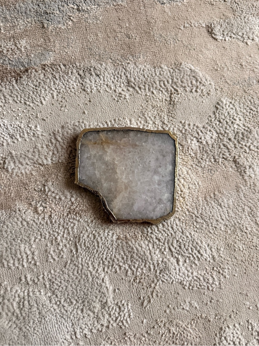 Anthropologie Gold Edge Natural Stone Coaster or Tray